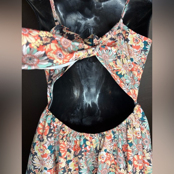 Unbranded women’s All Over Print Short Romper Sleeveless Jumpsuit Ruffle Dress - Picture 4 of 11